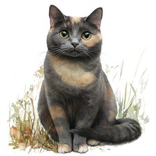 10x Sticker Schildpatt Katze Autoaufkleber 9x9cm Tortie Tortoiseshell Set