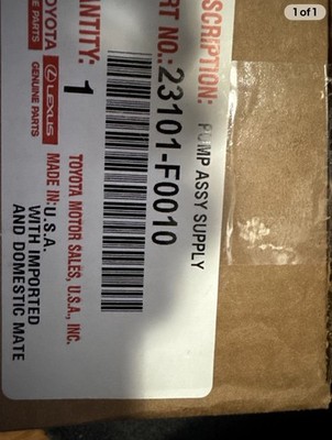TOYOTA LEXUS FUEL PUMP FACTORY NEW 23101-F0010 A25AFXS