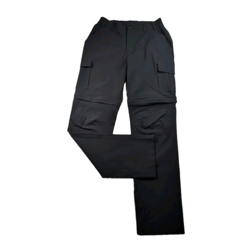 Nonwe Herren 28x32 wandelbare Outdoor Tech Hose Wandern Cargo Utility einfarbig schwarz
