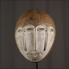 69156) 3 Gesichter Maske Lega Kongo Afrika AFRIKANISCHE KUNST
