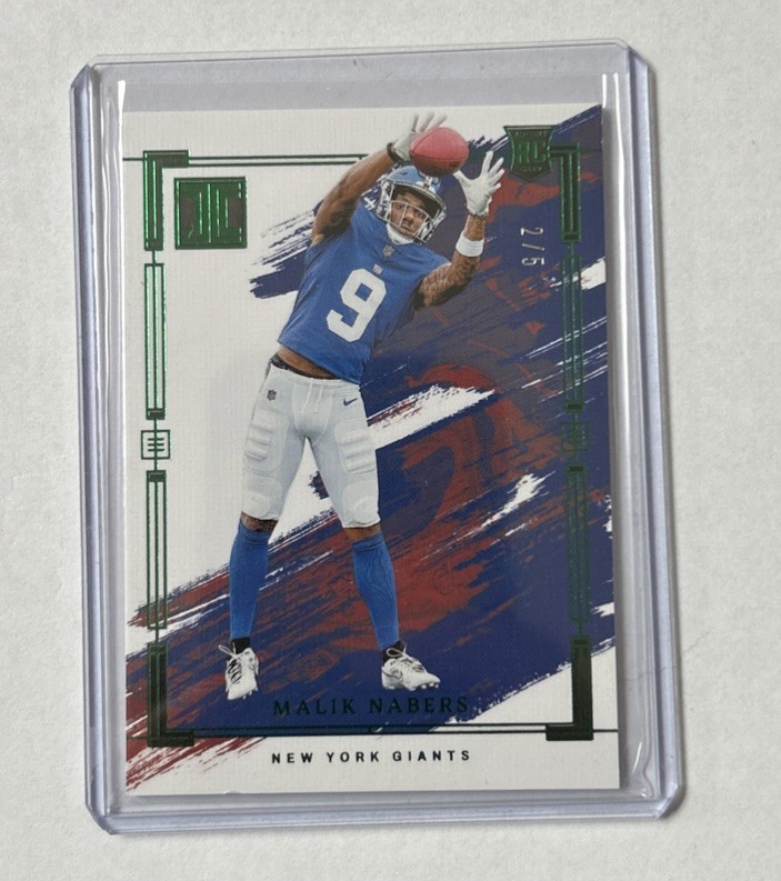 Malik Nabers Panini Impeccable #75 Emerald