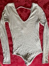 Abercrombie Fitch Gray Long-sleeve Bodysuit - Women's Small