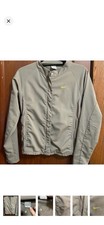 1980s Vintage Nike Tracksuit Jacket Size Small Womens Tan Brown Full Zip VTG