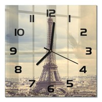 Moderne Wanduhr Mit FließEnden Zeigern Eiffelturm Paris Schwarze Zeiger 30X30 Cm