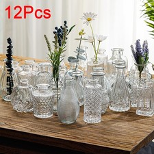 Set Of 12 Small Glass Bud Vase Flower Pot Decoration Glass Clear Flower Vases