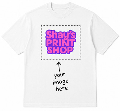 Custom T-Shirt Black Gray White Customized Photo, Text, Logo DTF - Gildan shirt