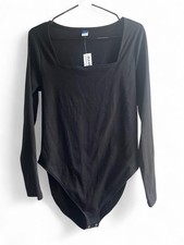NWT Old Navy Black Long Sleeve One Piece Bodysuit XL