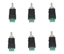 Rockville R2W 6-Pack RCA to Bare Wire Adapters Marine  Car Audio Installations