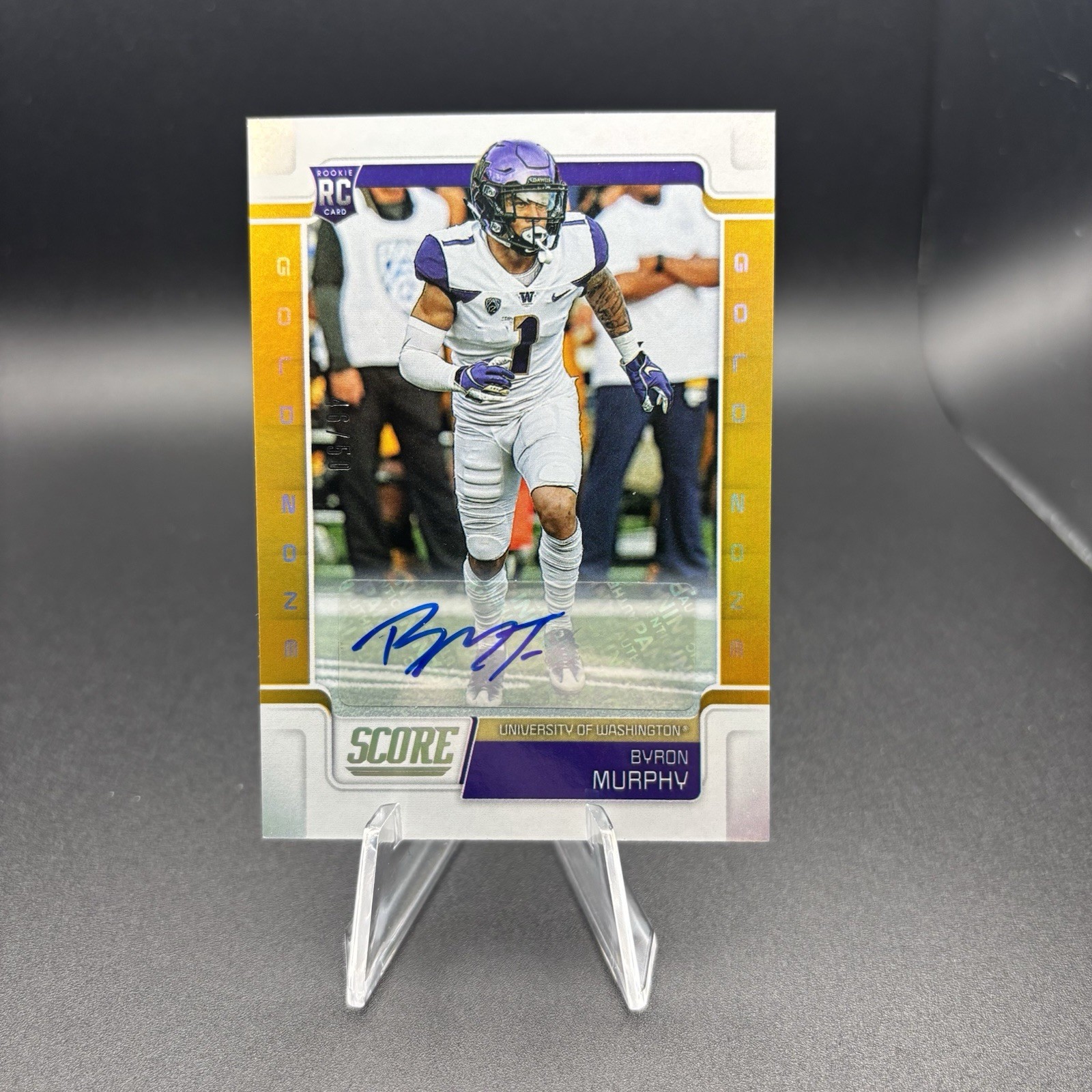 Byron Murphy Panini Score #381 Autograph-Gold Zone