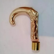 Antique Style Solid Brass Designer Handle Victorian Wooden Walking Cane /Stick