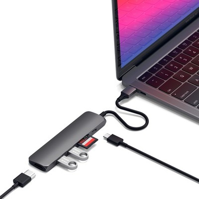 Satechi USB-C Hub 6-in-1 | 4K HDMI | 60W PD | SD-Reader | MacBook iPad | NEU
