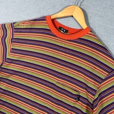 Vintage Stussy Shirt Mens XL Striped Abstract...