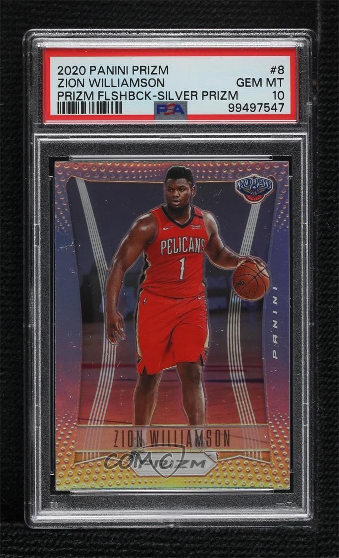 2020-21 Panini Prizm Flashback Silver Zion Williamson #8 PSA 10 GEM MT 00ur