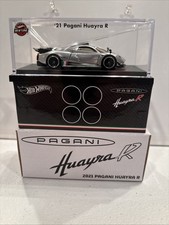 NEW Hot Wheels RLC ’21 Pagani Huayra R Die Cast Car. Pearl Silver JCP22