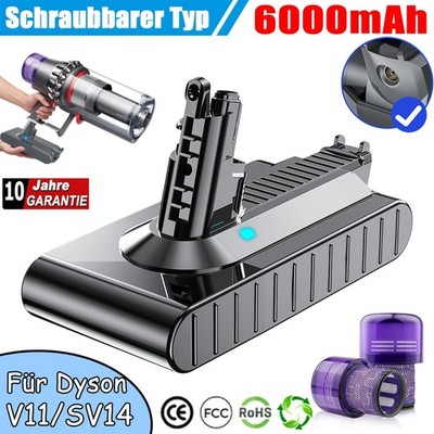 25,2V 6000mAh Akku für Dyson V11 SV14 Absolute Complete Screw In-Akku Mit Filter