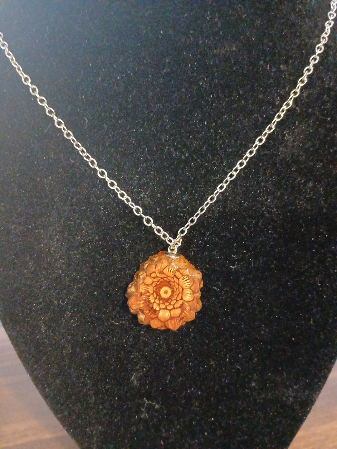 Third Eye Pinecone Cross-section Pendant Necklace - image 2