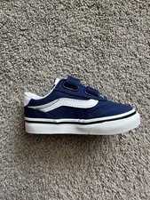 NEW Vans Brooklyn LS V Sneaker Navy Blue Toddler Baby Boy Sz 6 LEFT SHOE ONLY