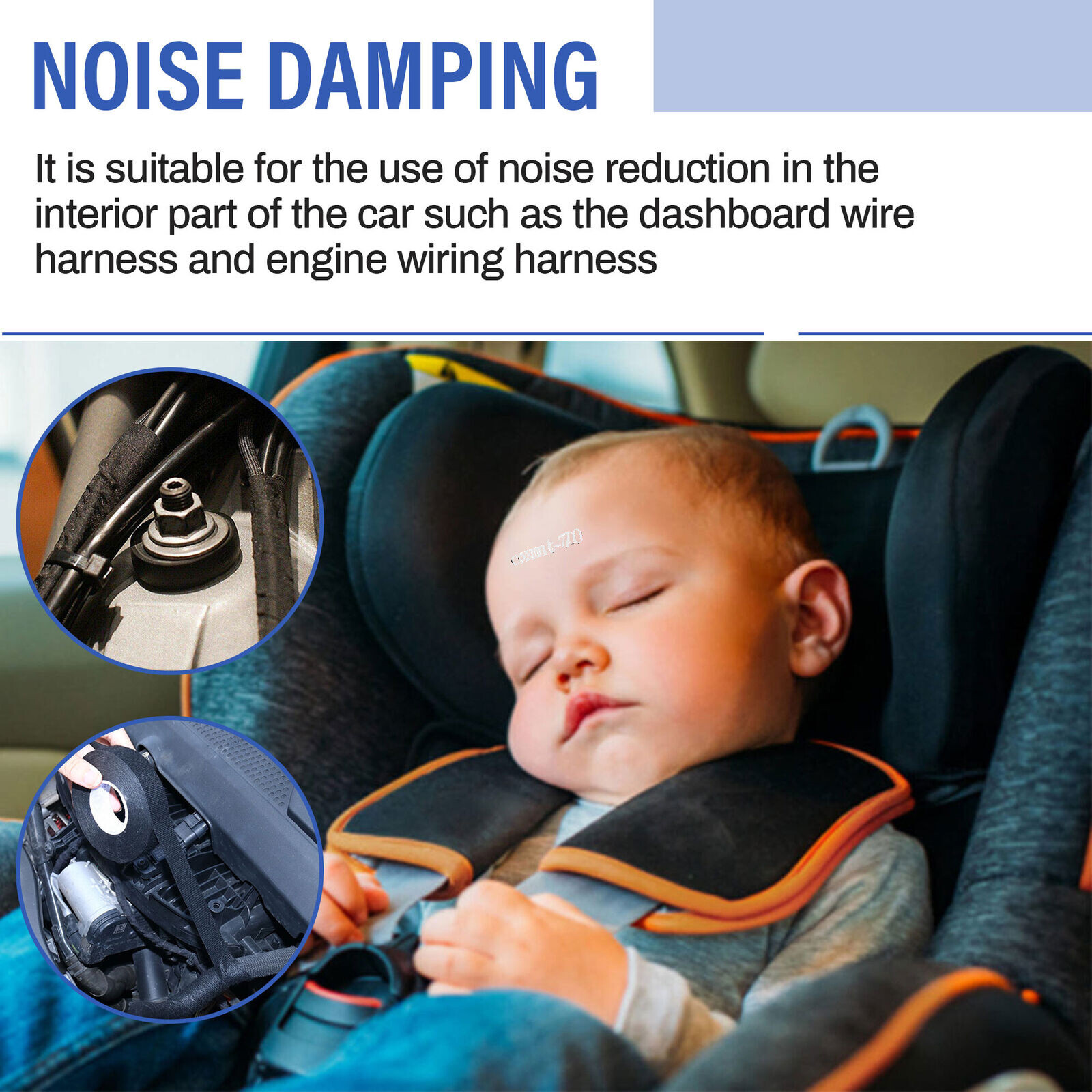 4 Rolls Wire Loom Harness Insulation Tape Cloth Wrap Protection Heat