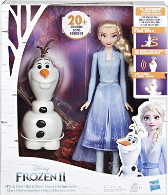 Disney Frozen Talk and Glow Olaf und Elsa Puppen