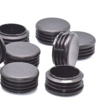 Round Pipe End Plugs Polyethylene PE Snap-In Caps for Steel Tubing Select Size