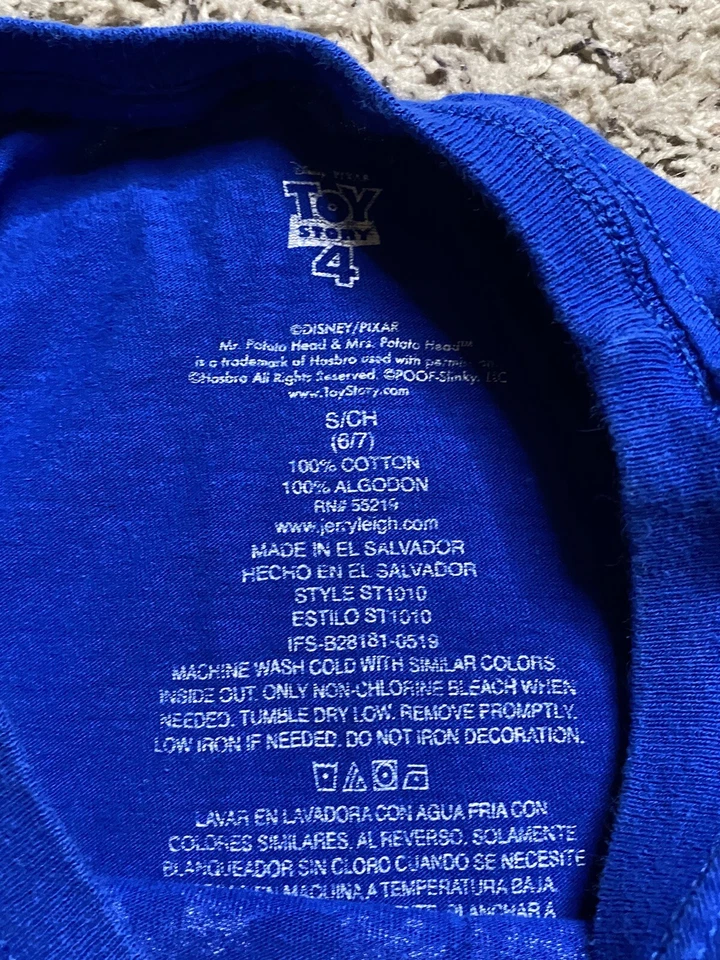 Lote de 3 camisetas para niños pequeñas S 6/7 manga corta Toy Story 4 Taco Time Surf Shop Foto 3 de 4