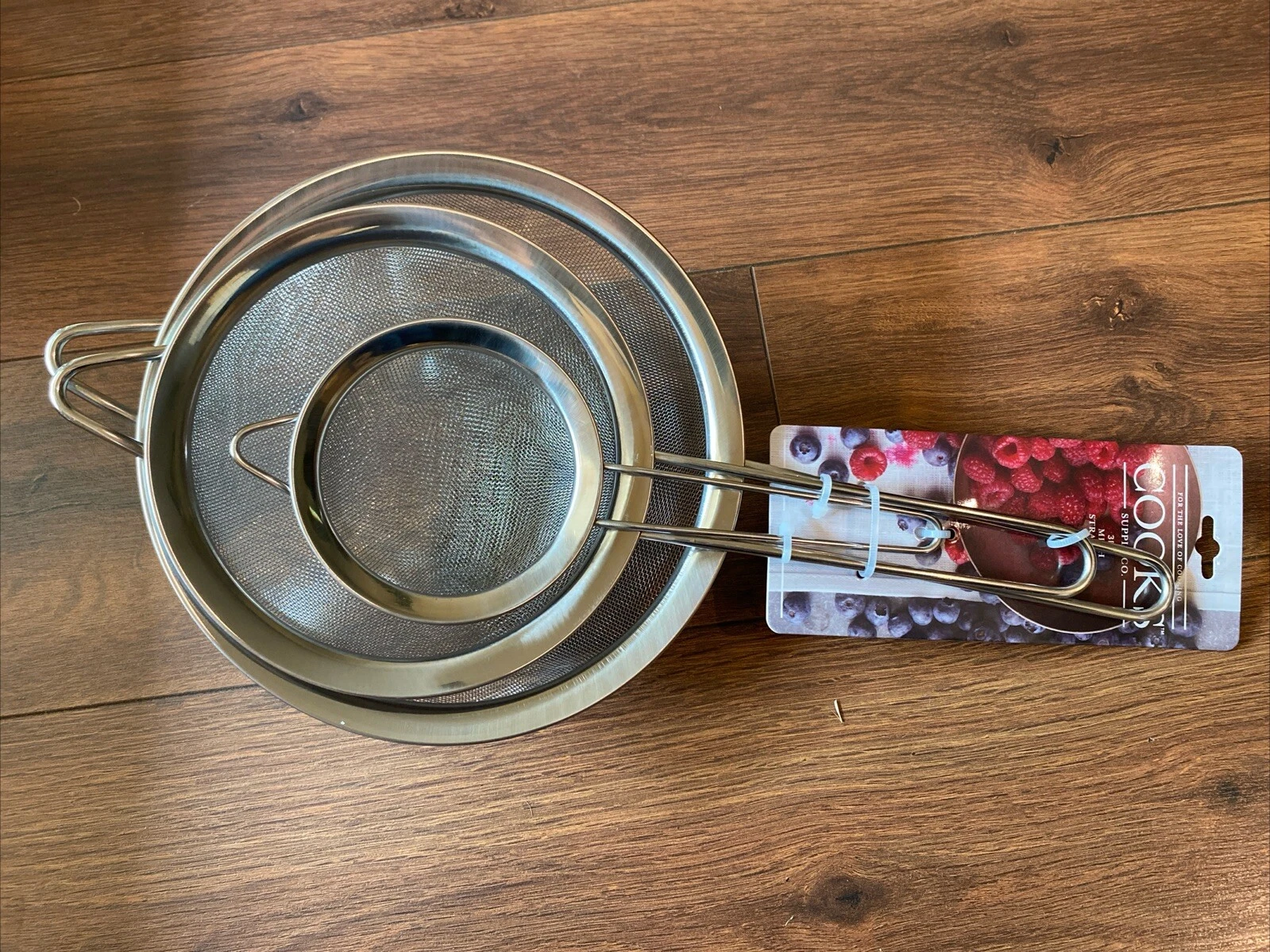 Mesh Strainer Stainless Steel Colander 3Pcs Fine Mesh Strainer Skimmer Set
