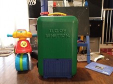 Equipaje de mano de colección años 90 United Colors of Benetton arlequín carcasa rígida a presión