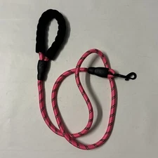 Taglory, Rope Dog Leash, 5 FT, Pink