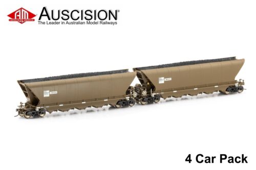 Auscision (NCH-53) NHEH Coal Hopper, Pacific National Wagon Grime- 4 Car Pack - Picture 2 of 2