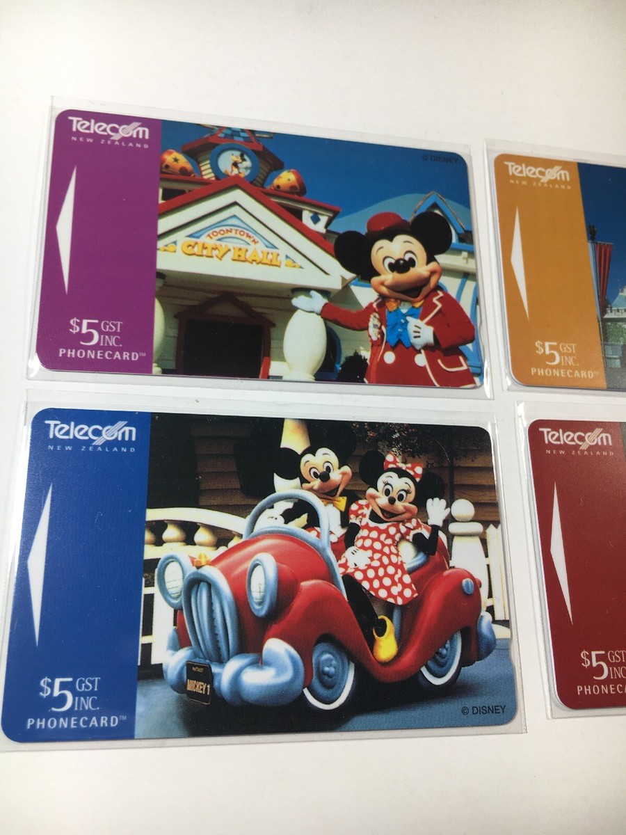 4 Disney Phone Cards New Zealand Telecom - Mickey Mouse Story Part
