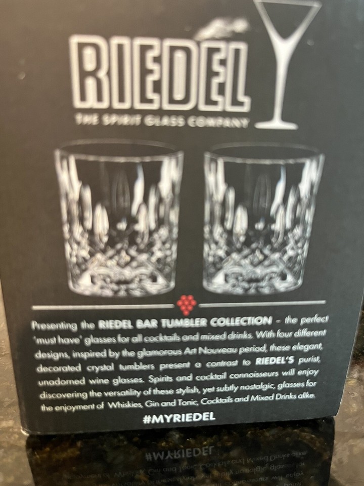 Riedel 2 Spey Whisky Fine Crystal Glasses NIB Double Old Fashioned
