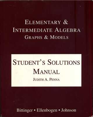 Elementary and Intermediate Algebra: Graphs and Models