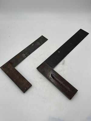 Square Rule Vtg Carpentry Construction Measuring Device Dad Gift Wood Handles