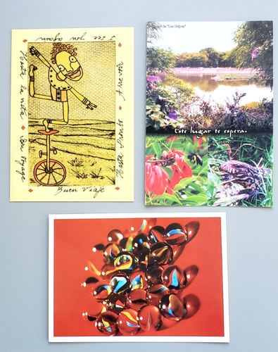 Postal-Artistas Argentinos- Herrera "Bon Voyage", Marcelo Pose, foto, Jardines - Imagen 1 de 2