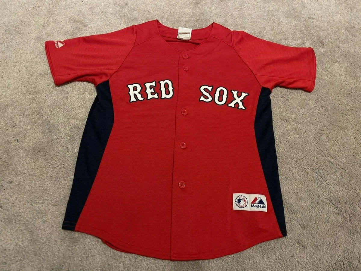 Boston Red Sox Boys Size 8-10 Dustin Pedroia Baseball Jersey MLB Sports Red