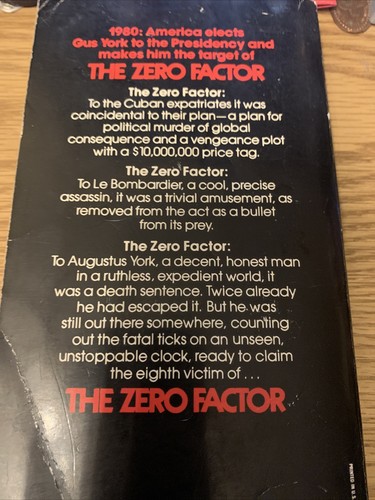 The Zero Factor by William O. Johnson (1980, Mass Market) - Picture 2 of 2