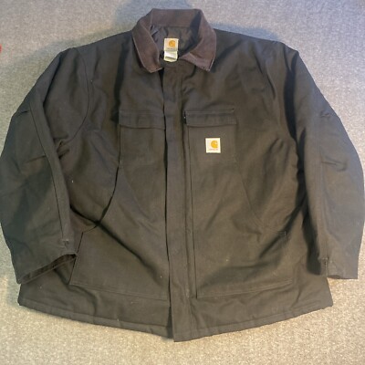 Carhartt black jacket RN 14806 Like New size 3XL Very Nice Work Jacket