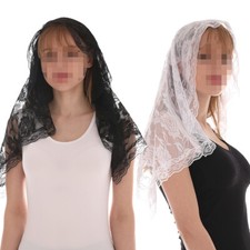 Embroidered Scarves Shawls Veil Mantilla Lace Shawl Black / White Lace Scarf HOT