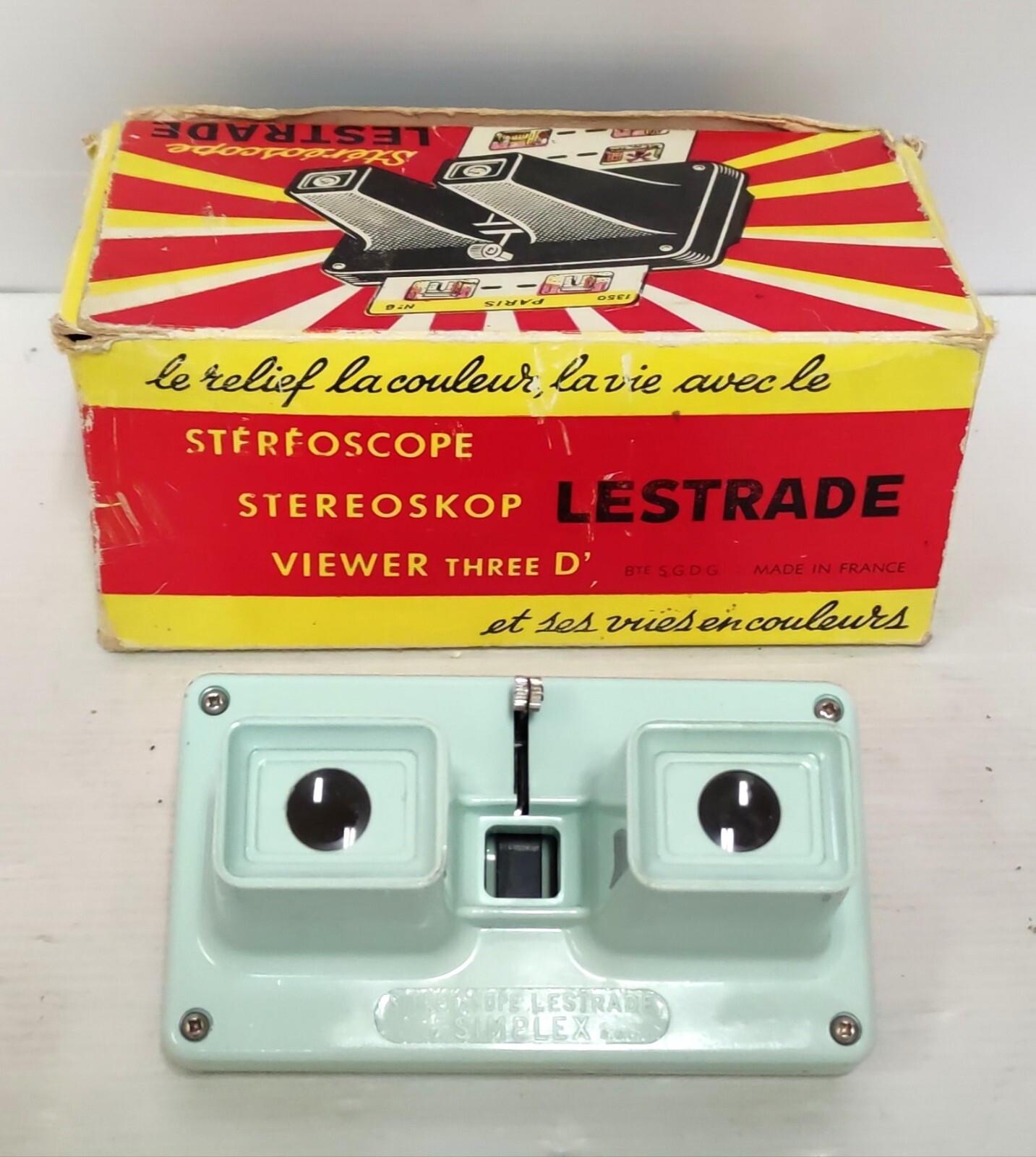 Symplex Stereoscope Lestrade Souvenir Lourdes +9 CartesVues Vintage eBay