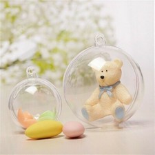 10 PCS Transparent Hollow Ball Christmas Tree Baubles Wedding Gifts Decorations
