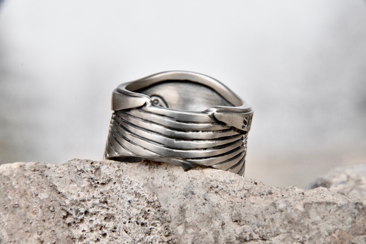 Anello In Argento Sterling 925 Con Motore Harley Davidson - Foto 4