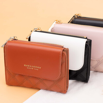 Women's Leather Clutch Bag Small Pocket Purse Credit Card Holder Zipper Wallet