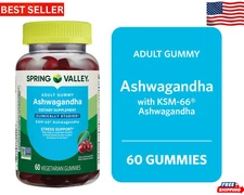 Spring Valley Ashwagandha Gummies, Stress Support, Cherry Flavor, 60 Count