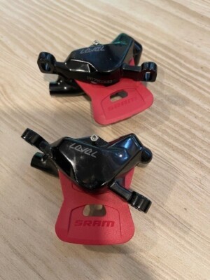 2 x SRAM Level Silver Stealth Disc Brake Caliper Assembly Front/Rear Post Mount