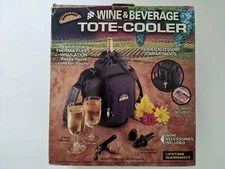 California Innovations Wine & Beverage Tote Cooler w/ Accessories. Open Box. 