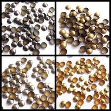 Hot Fix Iron on Metal Round Nail Head Studs Beads for Various Arts  Crafts Bags