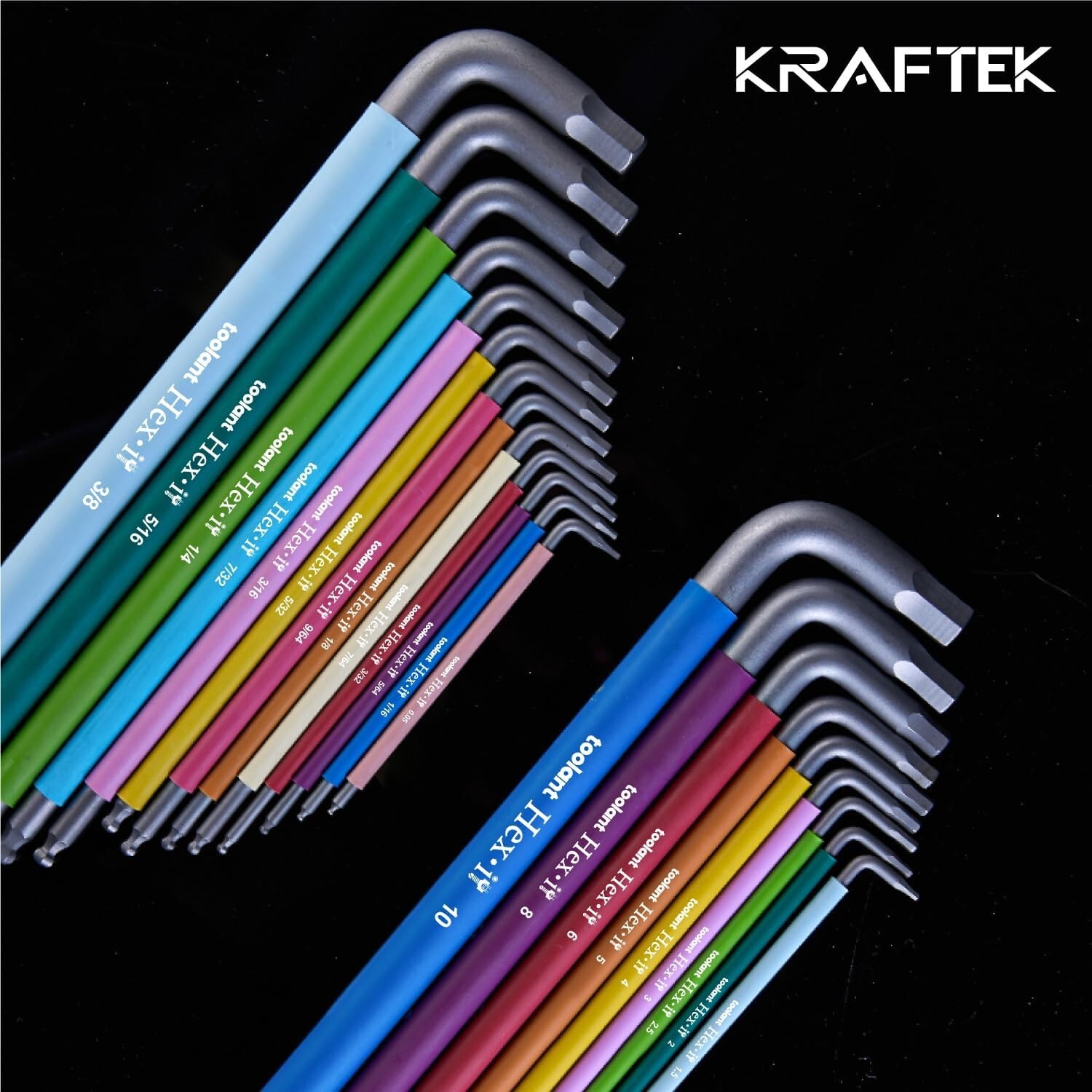 Ergonomic Ball End Allen Wrench Set - 22 Pieces with Magnetic