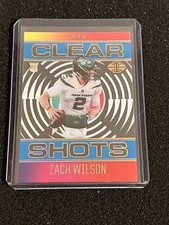 Zach Wilson 2021 Illusions Clear Shots Light Blue Rookie #d /299 Jets