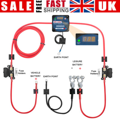 Leisure Battery Split Charge Relay Kit 12V 140A VSR For Camper Van