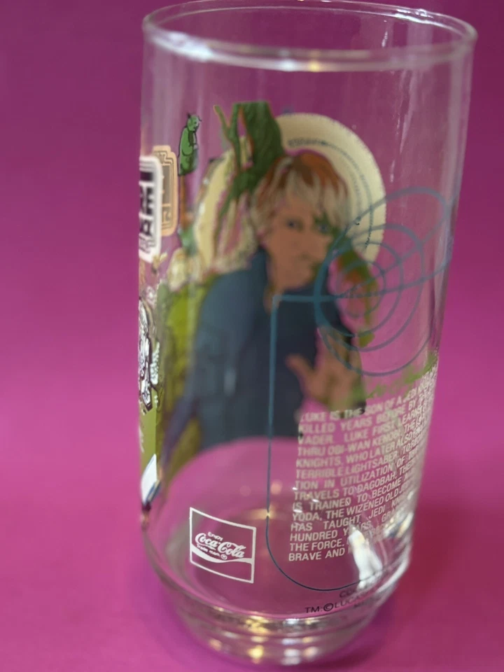 Luke Skywalker De Colección Burger King Glass 1980 Star Wars Empire ESB RARO COLECCIONABLE Foto 4 de 4